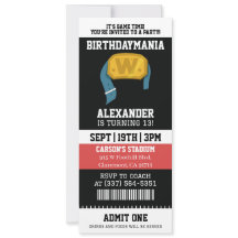 Fête d'anniversaire billet de catch