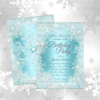 Fête d'anniversaire Bleu sarcelle Argent Hiver mer