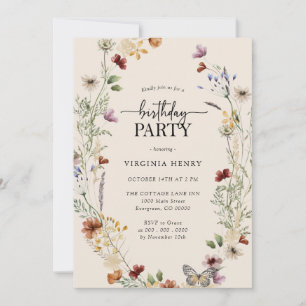 Invitation Fête d'anniversaire Bohème