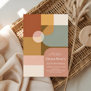 Invitation Fête d'anniversaire bohème vibrante