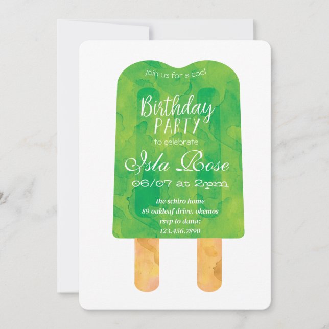 Invitation Fête d'anniversaire Bonjour l'été (Devant)