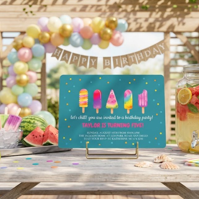 Invitation Fête d'anniversaire Bonjour l'été (Créateur téléchargé)