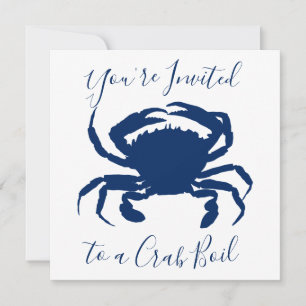 Invitation Fête d'anniversaire Bouillabaisse de crabe bleu ma