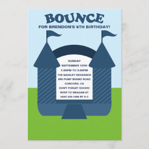 Invitation Fête d'anniversaire Bounce Bounce House