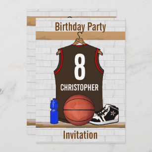 Invitations Faire Part Cartes Anniversaire Basket Ball Zazzle Fr