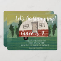 Fête d'anniversaire Camper Art Vintage