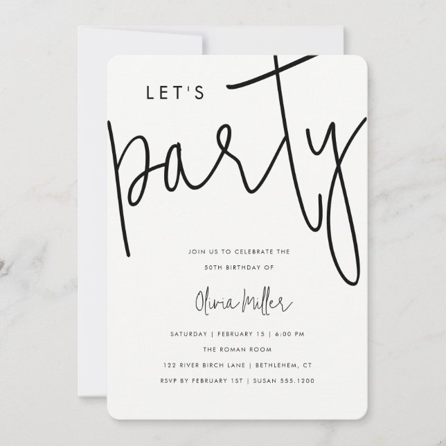 Invitation Fête d'anniversaire Celebration (Devant)
