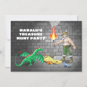 Invitation Fête d'anniversaire chasse au trésor
