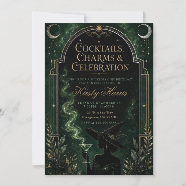 Invitation Fête d'anniversaire chic et méchant (Devant)