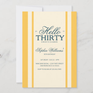 Invitation Fête d'anniversaire chic moderne pour adulte tout