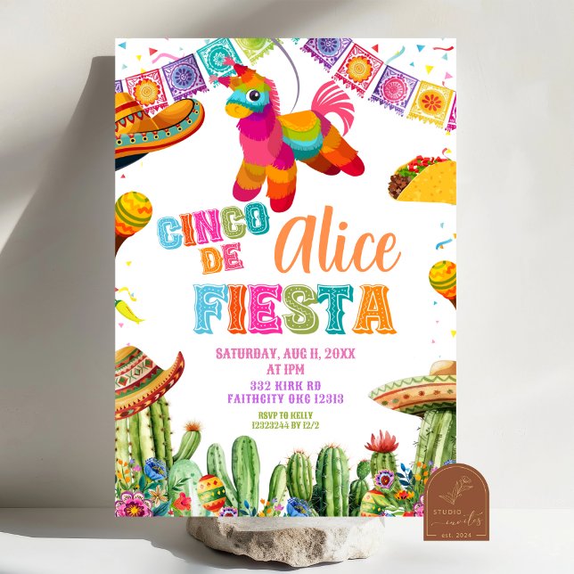 Invitation Fête d'anniversaire Cinco de Mayo 5ème Fiesta (Créateur téléchargé)
