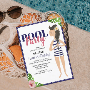 Invitation Fête d'anniversaire classe pour adolescents au bor
