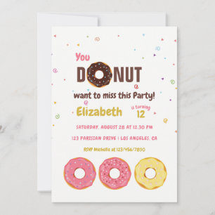 Invitation Fête d'anniversaire colorée pour enfants sur le th