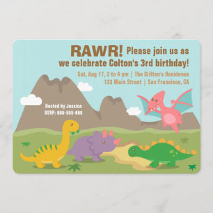 Invitation Fête d'anniversaire colorée pour enfants sur le th