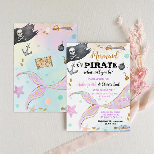 Invitation Fête d'anniversaire conjointe de la Sirène et du P
