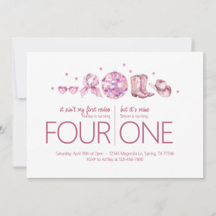 Invitation Fête d'anniversaire conjointe - Thème de cowgirl d