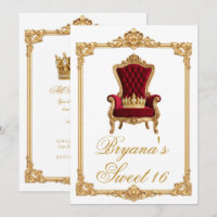 Fête d'anniversaire Couronnée d'Or Chaise Royale