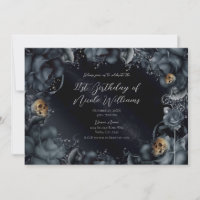 Fête d'anniversaire crânes roses bleu gris fumé
