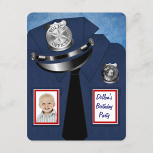 Invitation Fête d'anniversaire d'agent de police