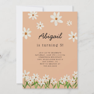 Invitation Fête d'anniversaire Daisy