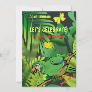Invitation Fête d'anniversaire dans la jungle