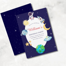 Fête d'anniversaire dans l'espace à l'aquarelle