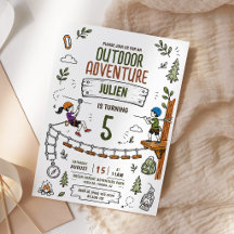Fête d'anniversaire d'aventure en haut des arbres 