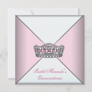 Invitation Fête d'anniversaire de 15 ans de Quinceanera avec 
