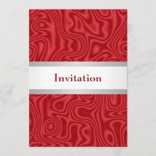 Invitation Fête d'anniversaire de 18 ans en soie fausse rouge