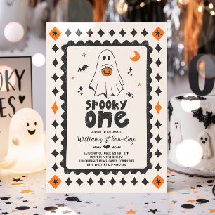 Invitation Fête d'anniversaire de 1 an du garçon de Halloween