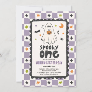 Invitation Fête d'anniversaire de 1 an du garçon de Halloween