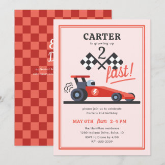 Invitation Fête d'anniversaire de 2 ans pour un enfant fan de
