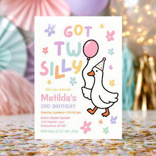 Invitation Fête d'anniversaire de 2 ans pour une fille Two Si