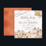 Invitation Fête d'anniversaire de 30 ans de citrouille Boho P<br><div class="desc">Fête d'anniversaire de 30 ans de citrouille Boho Pampas Herbe
parfait pour une invitation d'automne</div>