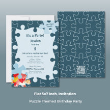 Fête d'anniversaire de 5 ans sur le thème du puzzl