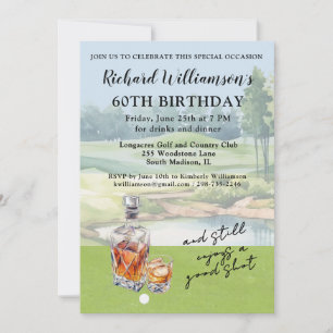 Invitation Fête d'anniversaire de 60 ans humoristique et mode