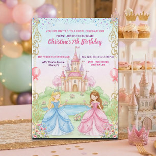 Invitation Fête d'anniversaire de 7 ans de la Princesse Châte