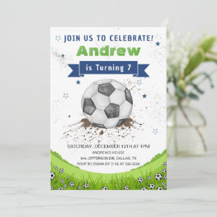 Invitation Fête d'anniversaire de ballon de football