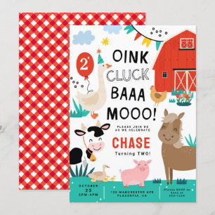 Invitation Fête d'anniversaire de Barnyard