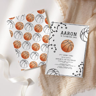 Invitation Fête d'anniversaire de basket-ball