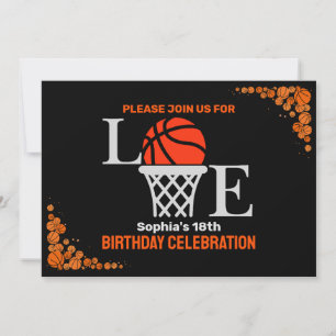Invitation Fête d'anniversaire de basket-ball, Joueur de bask