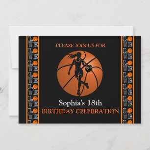 Invitation Fête d'anniversaire de basket-ball, Joueur de bask