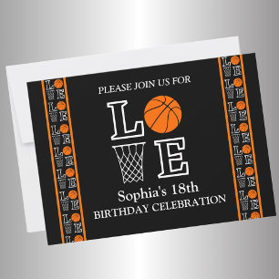 Invitation Fête d'anniversaire de basket-ball, Joueur de bask
