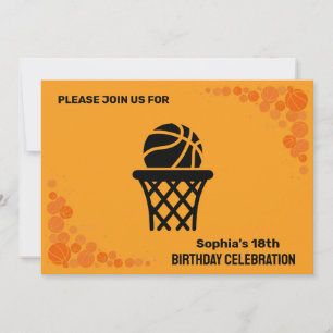 Invitation Fête d'anniversaire de basket-ball, Joueur de bask