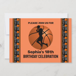 Invitation Fête d'anniversaire de basket-ball, Joueur de bask
