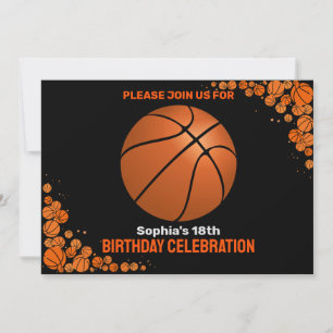 Invitation Fête d'anniversaire de basket-ball, Joueur de bask