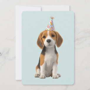Invitation Fête d'anniversaire de Beagle