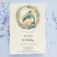Fête d'anniversaire de bébé dauphin mignon
