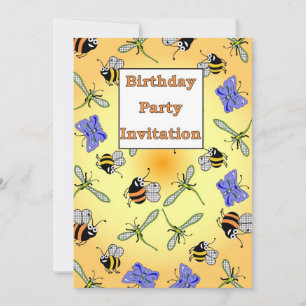 Invitation fête d'anniversaire de bogues