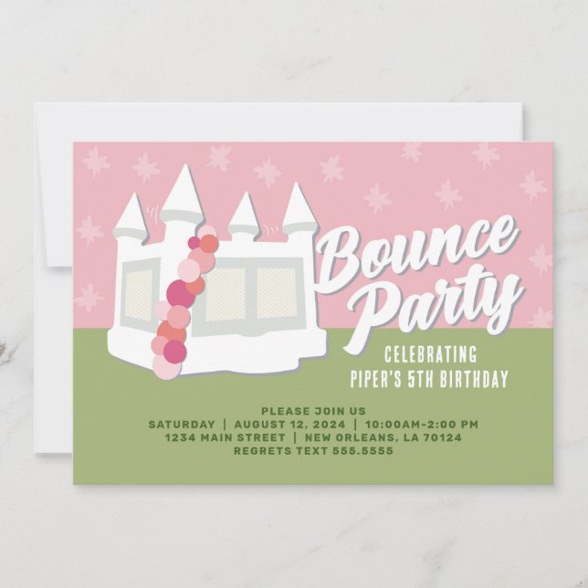 Invitation Fête d'anniversaire de Bounce House (Devant)